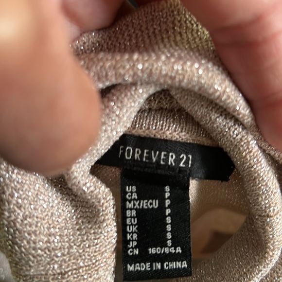 Forever 21 Women's Mock Turtle Neck Long Sleeve Top Soft Size S - Picture 6 of 8